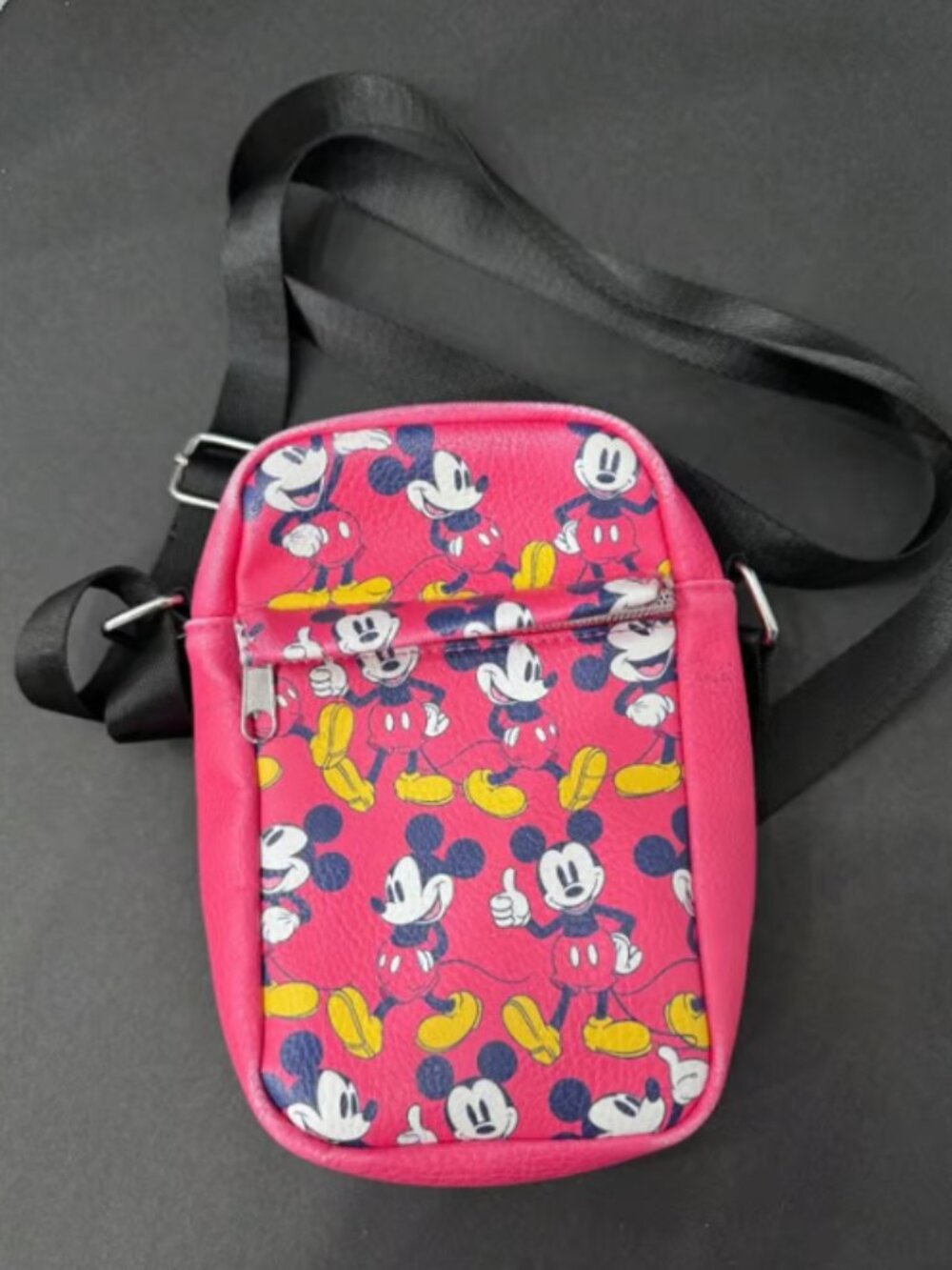 Disney Mickey Mouse Crossbody Bag Purse Bag Pockets Adjustable Length